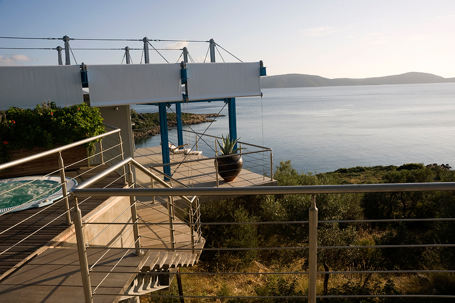 waterfront villa in Greece